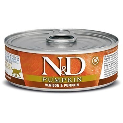 Farmina Cat N&D Pumpkin Cervo e Zucca - Farmina Cat N&D Pumpkin Cervo e Zucca - Lattina Da 70 Gr