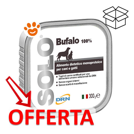 DRN Cane e Gatto Alimento Monoproteico in Vaschetta 300gr Bufalo