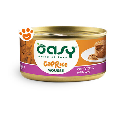 Oasy Cat Caprice Mousse con Vitello - Oasy Cat Caprice Mousse con Vitello - Lattina Da 85 Gr