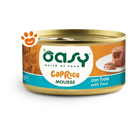 Oasy Cat Caprice Mousse con Trota  - Oasy Cat Caprice Mousse con Trota - Lattina Da 85 Gr
