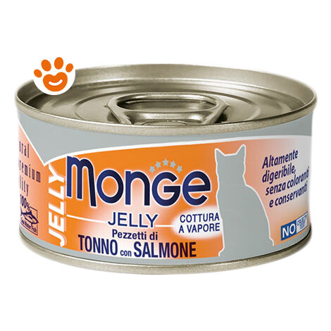 Monge Cat Jelly Tonno e Salmone  - Monge Cat Jelly Tonno e Salmone - Lattina Da 80 Gr