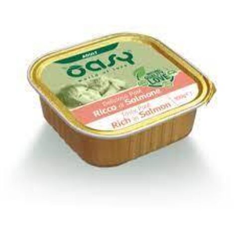Oasy Gatto Delizioso Patè In Vaschetta 100gr Adult Sterilized Salmone