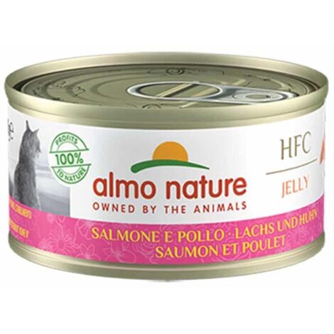 Almo Nature Gatto HFC Jelly Lattina 70gr Salmone e Pollo