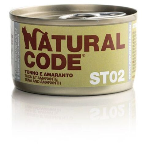 Natural Code Gatto Sterilizzato Lattina 85gr Tonno e Amaranto