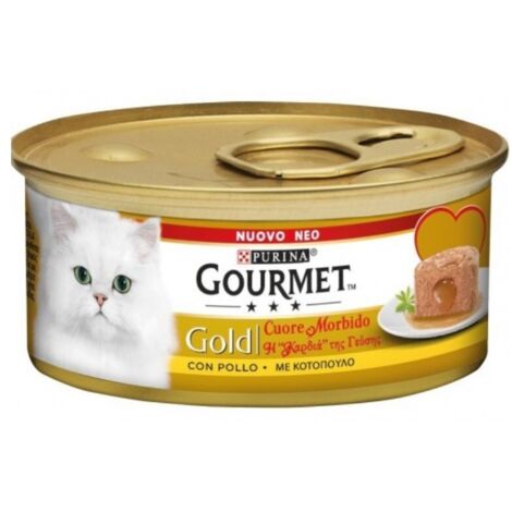 Purina Cat Gourmet Gold Cuore Morbido Pollo  - Purina Cat Gourmet Gold Cuore Morbido Pollo - Lattina Da 85 Gr