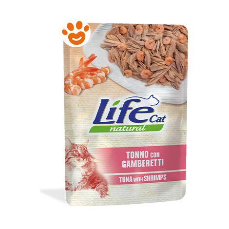 Life Cat Natural Tonno con Gamberetti - Life Cat Natural Tonno con Gamberetti - Bustina Da 70 Gr