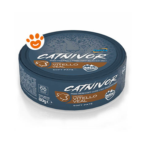 DRN Catnivor Vitello  - DRN Catnivor Vitello - Lattina Da 80 Gr