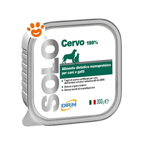 DRN Cane e Gatto Alimento Monoproteico in Vaschetta 300gr Cervo