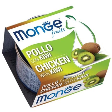 Monge Fruits Cat Adult Pollo e Kiwi  - Monge Fruits Cat Adult Pollo e Kiwi - Lattina Da 80 Gr