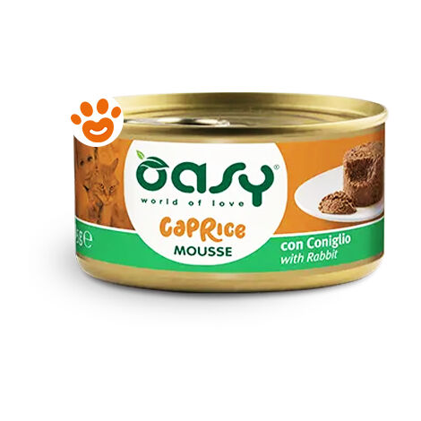 Oasy Cat Caprice Mousse con Coniglio  - Oasy Cat Caprice Mousse con Coniglio - Lattina Da 85 Gr