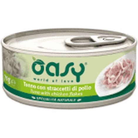Oasy Gatto Specialità Naturale al Tonno 150gr con Straccetti di Pollo