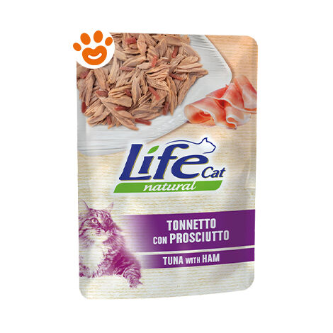 Life Cat Natural Tonnetto con Prosciutto - Life Cat Natural Tonnetto con Prosciutto - Bustina Da 70 Gr