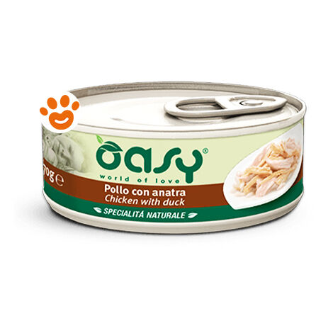 Oasy Cat Specialità Naturali Pollo con Anatra - Oasy Cat Specialità Naturali Pollo con Anatra - Lattina Da 150 Gr