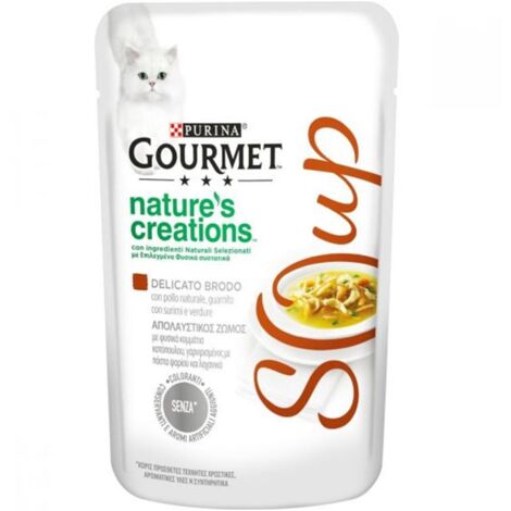 Gourmet Gatto Nature's Creations Soup 40gr Pollo Pesce Bianco e Verdure
