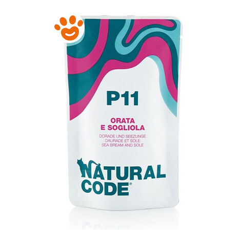 Natural Code Gatto Busta 70g P11 Orata e Sogliola
