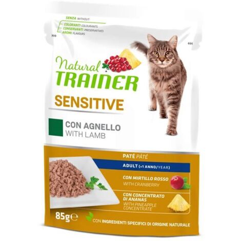 Trainer Natural Cat Adult Sensitive Patè Maiale  - Trainer Natural Cat Adult Sensitive Patè Maiale - Bustina Da 85 Gr