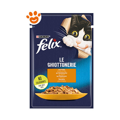 Purina Cat Felix le Ghiottonerie Salmone e Zucchine in Gelatina - Purina Cat Felix le Ghiottonerie Salmone e Zucchine in Gelatina - Bustina Da 85 Gr
