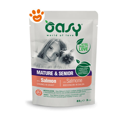 OASY Bocconcini in salsa Mature & Senior con Salmone 85gr