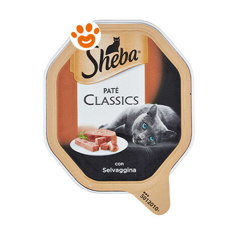 Sheba Classic Gatto, Patè in vaschetta 85gr - Selvaggina