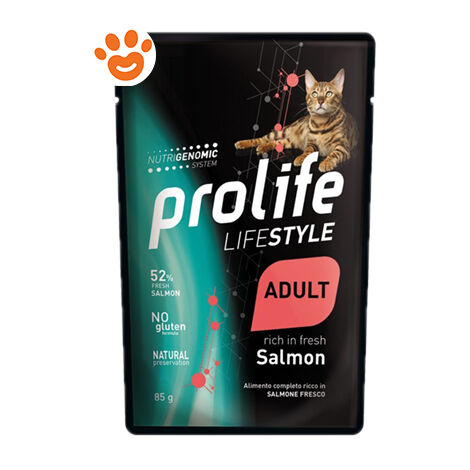 Prolife Cat Lifestyle Adult Salmone  - Prolife Cat Lifestyle Adult Salmone - Bustina Da 85 Gr