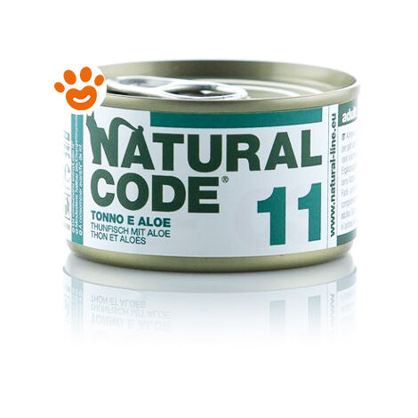 Natural Code Gatto Adulto, in Lattina 85gr 11 Tonno e Aloe