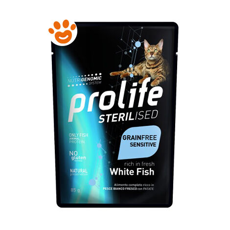 Prolife Gatto Grain Free Sensitive Pesce Bianco 85gr