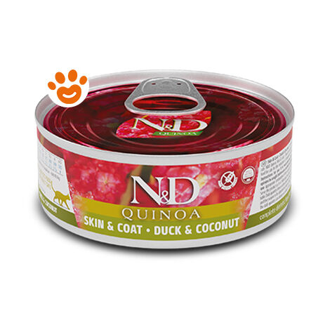 Farmina Cat N&D Quinoa Skin&Coat Anatra e Cocco - Farmina Cat N&D Quinoa Skin&Coat Anatra e Cocco - Lattina Da 80 Gr