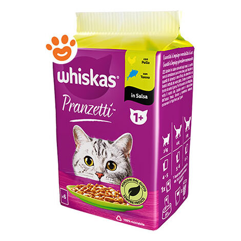 Whiskas Pranzetti +1 Mari e Monti 6 x 50gr