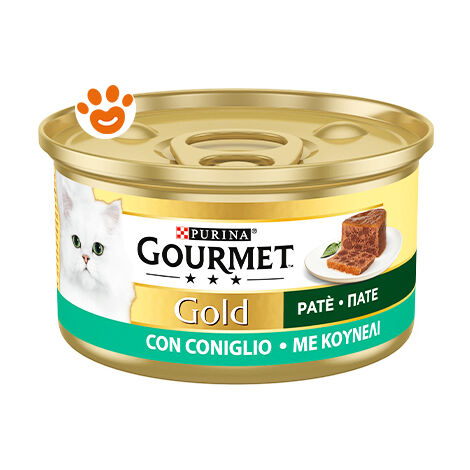 Purina Cat Gourmet Gold Patè con Coniglio  - Purina Cat Gourmet Gold Patè con Coniglio - Lattina Da 85 Gr