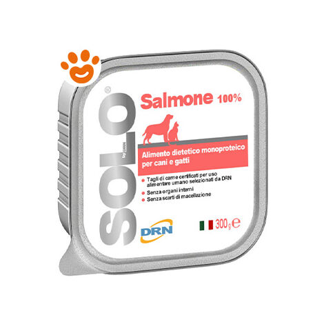 DRN Cane e Gatto Alimento Monoproteico in Vaschetta 300gr Salmone