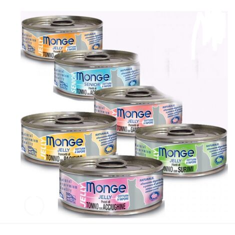 Monge Cat Jelly Tonno e Surimi  - Monge Cat Jelly Tonno e Surimi - Lattina Da 80 Gr