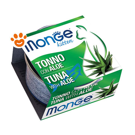 Monge Fruits Cat Kitten Tonno e Aloe  - Monge Fruits Cat Kitten Tonno e Aloe - Lattina Da 80 Gr