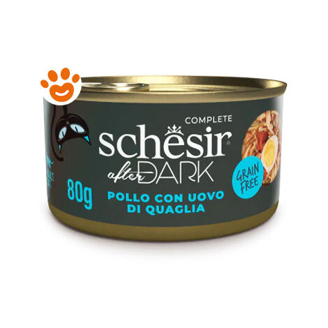 Umido Gatto - Schesir After Dark Lattina 80 gr Pollo e Uova di Quaglia