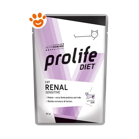 Prolife Cat Veterinary Renal Sensitive  - Prolife Cat Veterinary Renal Sensitive - Bustina Da 85 Gr