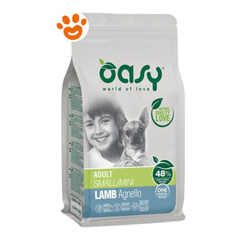 Oasy Dog Adult Small/Mini Monoproteico Agnello  - Oasy Dog Adult Small/Mini Monoproteico Agnello - Sacco Da 2,5 Kg