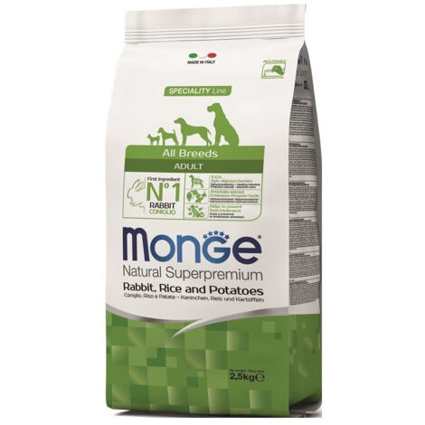Monge Natural Superpremium per Cane Adult All Breeds con Coniglio