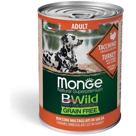 Monge BWild Adult Dog Tacchino con Zucca e Zucchine 400g
