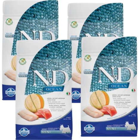 FARMINA N&D OCEAN SALMONE, MERLUZZO, MELONE 4x800g