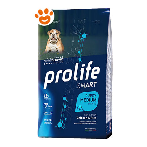 Prolife Dog Smart Puppy Medium Pollo e Riso  - Prolife Dog Smart Puppy Medium Pollo e Riso - Sacco Da 2,5 Kg