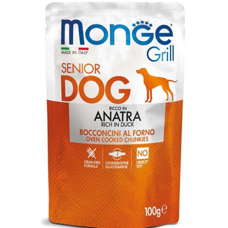 Monge Dog Grill Senior Anatra - Monge Dog Grill Senior Anatra - Bustina Da 100 Gr
