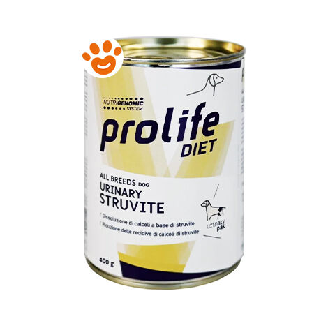 Prolife Dog Diet Urinary Struvite All Breeds  - Prolife Dog Diet Urinary Struvite All Breeds - Lattina Da 400 Gr