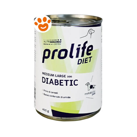 Prolife Dog Diet Diabetic Medium Large  - Prolife Dog Diet Diabetic Medium Large - Lattina Da 400 Gr