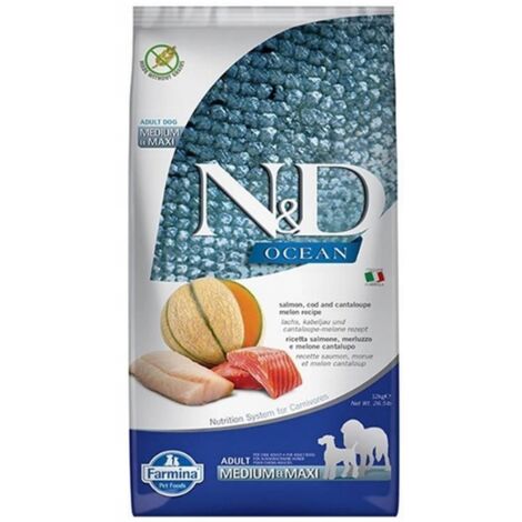 FARMINA N&D OCEAN DOG SALMONE, MERLUZZO E MELONE 12 kg
