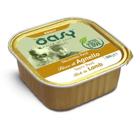 Oasy Dog Delizioso Patè Adult Agnello  - Oasy Dog Delizioso Patè Adult Agnello - Vaschetta Da 150 Gr