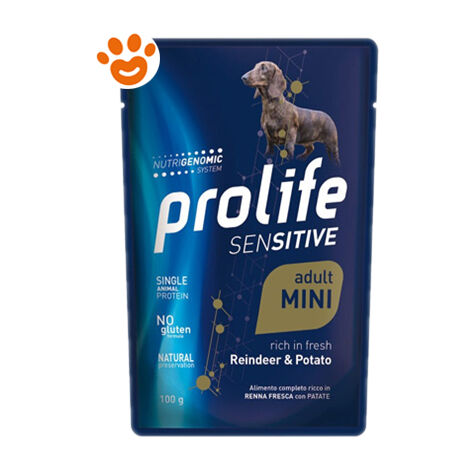 PROLIFE DOG 100gr Sensitive Adult Mini Renna e Patate