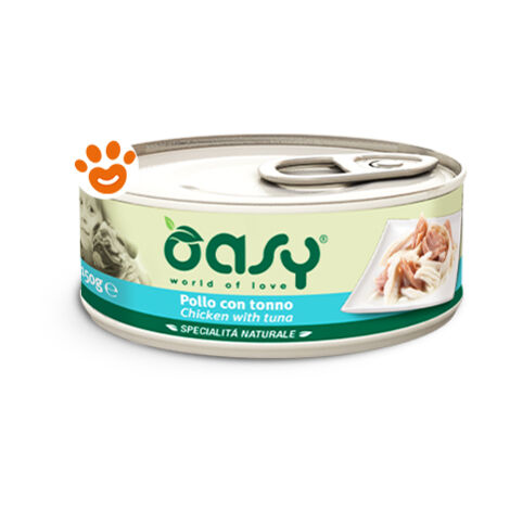 Oasy Dog Specialità Naturali Pollo con Tonno  - Oasy Dog Specialità Naturali Pollo con Tonno - Lattina Da 150 Gr
