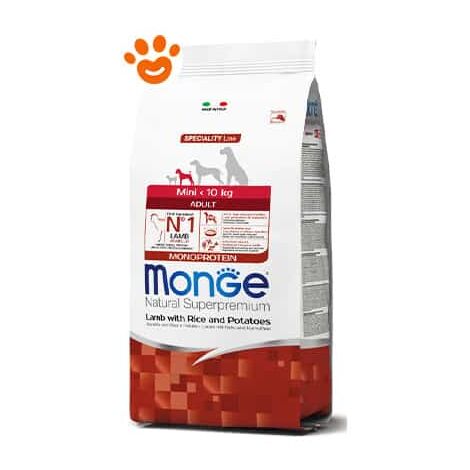Monge Dog Natural Superpremium Mini Adult Agnello - Monge Dog Natural Superpremium Mini Adult Agnello - Sacco Da 2,5 Kg