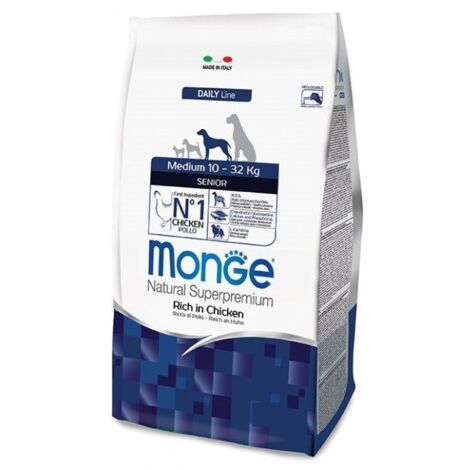 Monge Dog Natural Superpremium Senior Medium Pollo - Monge Dog Natural Superpremium Senior Medium Pollo - Sacco Da 12 Kg