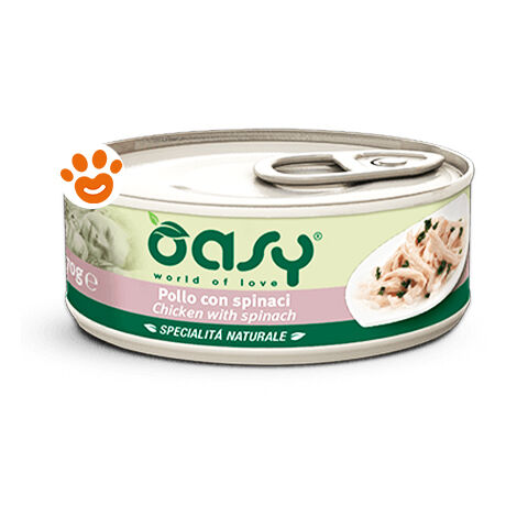 Oasy Gatto Specialità Naturale al Pollo 150gr con Spinaci