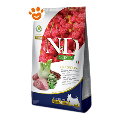 Farmina Dog N&D Quinoa Digestion Adult Mini Agnello - Farmina Dog N&D Quinoa Digestion Adult Mini Agnello - Sacco Da 800 Gr